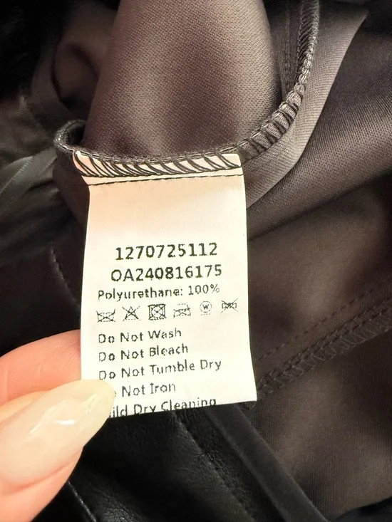 Commense Side Split PU Leather Midi Skirt - Picture 4 of 8